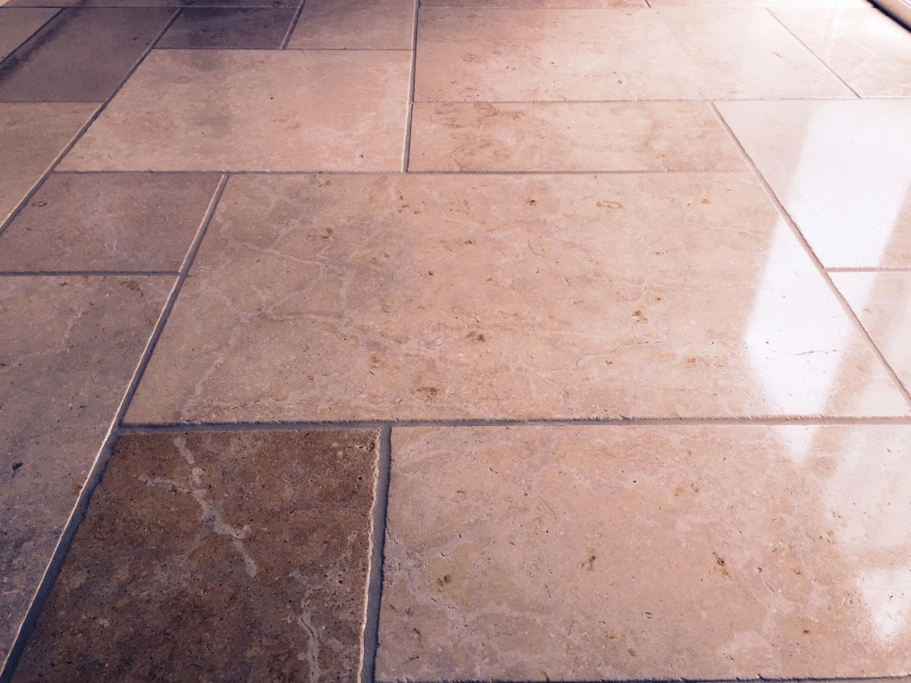 Polished Limestone After Cleaning in Leatherhead