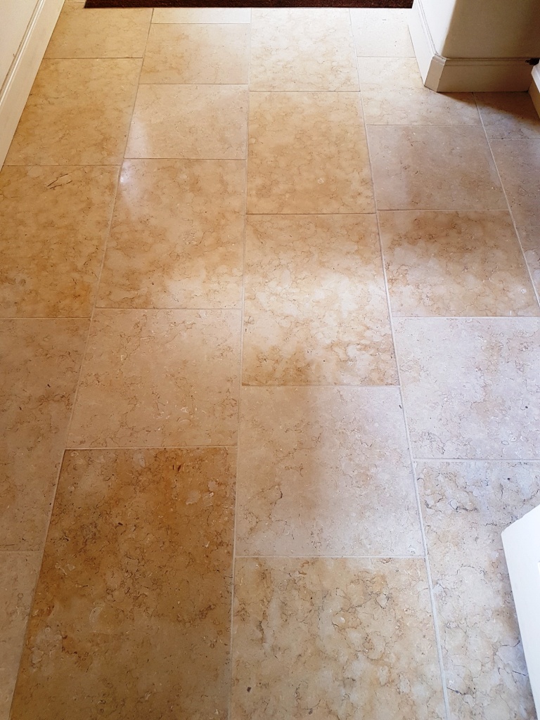 Pitted Jerusalem Limestone Floor Renovated In York Stone