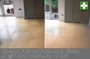 Limestone Flagstones Before and After Renovation Clipston
