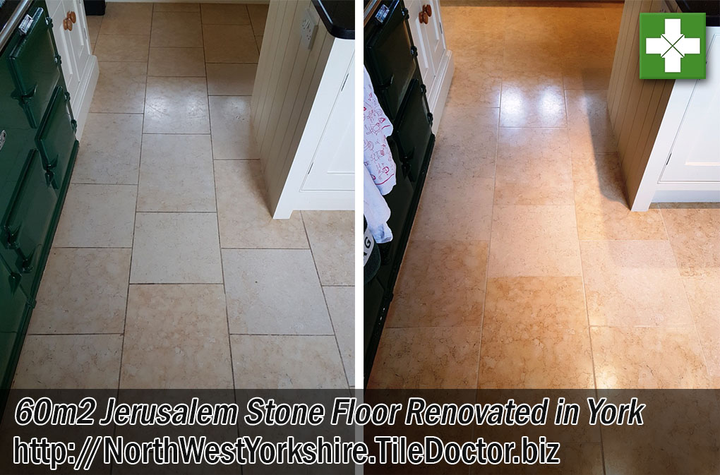 Jerusalem Stone Floor Before After Cleaning York